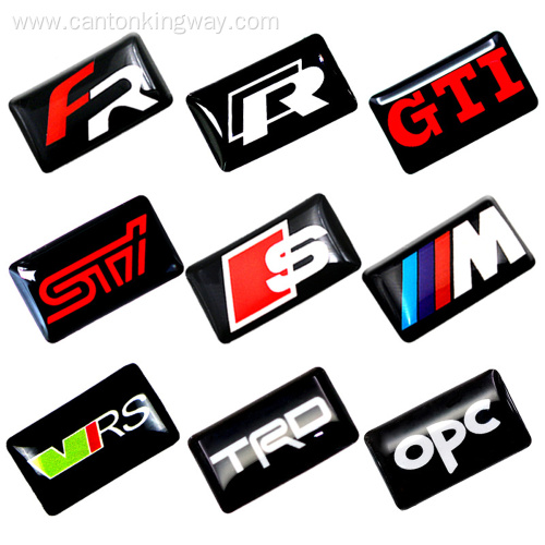 Custom Car Logo Epoxy Sticker Dome Resin Sticker